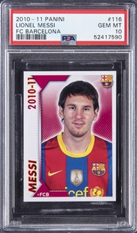 2010/11 Panini FC Barcelona #116 Lionel Messi - PSA GEM MT 10